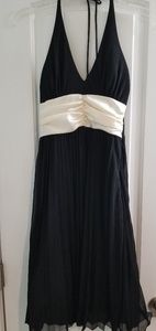 Black and cream cocktail dress